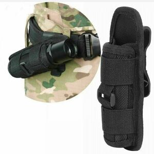 LED Flashlight Holder Carry Belt Pouch Nylon Holster Torch 360 Degrees Rotatable